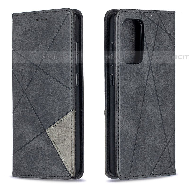 Handytasche Stand Schutzhülle Flip Leder Hülle B07F für Samsung Galaxy A52 5G Schwarz