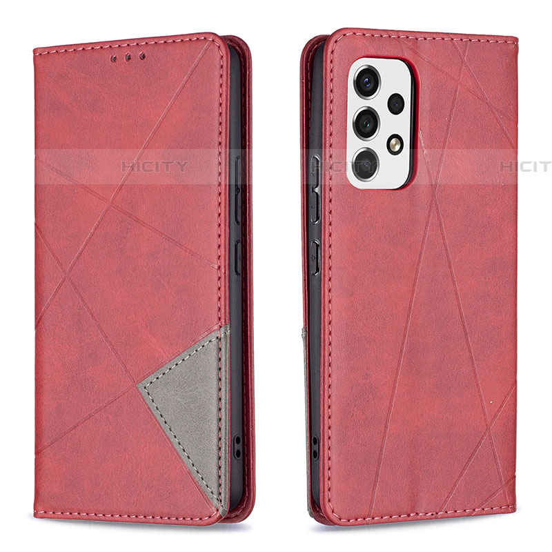 Handytasche Stand Schutzhülle Flip Leder Hülle B07F für Samsung Galaxy A53 5G Rot Plus