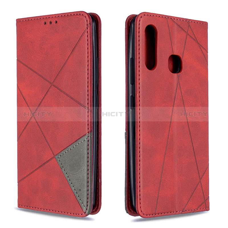 Handytasche Stand Schutzhülle Flip Leder Hülle B07F für Samsung Galaxy A70E Rot