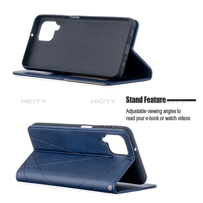 Handytasche Stand Schutzhülle Flip Leder Hülle B07F für Samsung Galaxy F12 groß