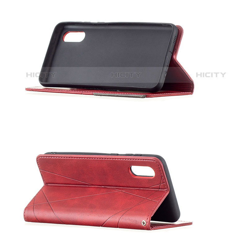 Handytasche Stand Schutzhülle Flip Leder Hülle B07F für Samsung Galaxy M02 groß