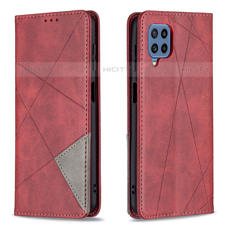 Handytasche Stand Schutzhülle Flip Leder Hülle B07F für Samsung Galaxy M32 4G Rot