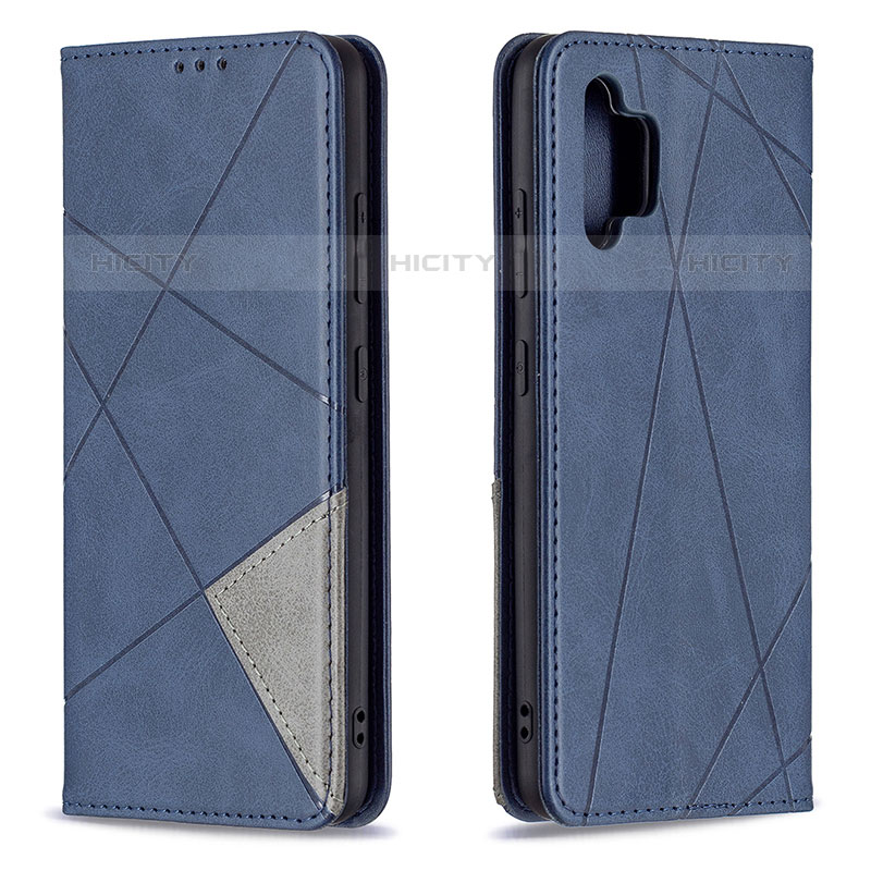 Handytasche Stand Schutzhülle Flip Leder Hülle B07F für Samsung Galaxy M32 5G Blau