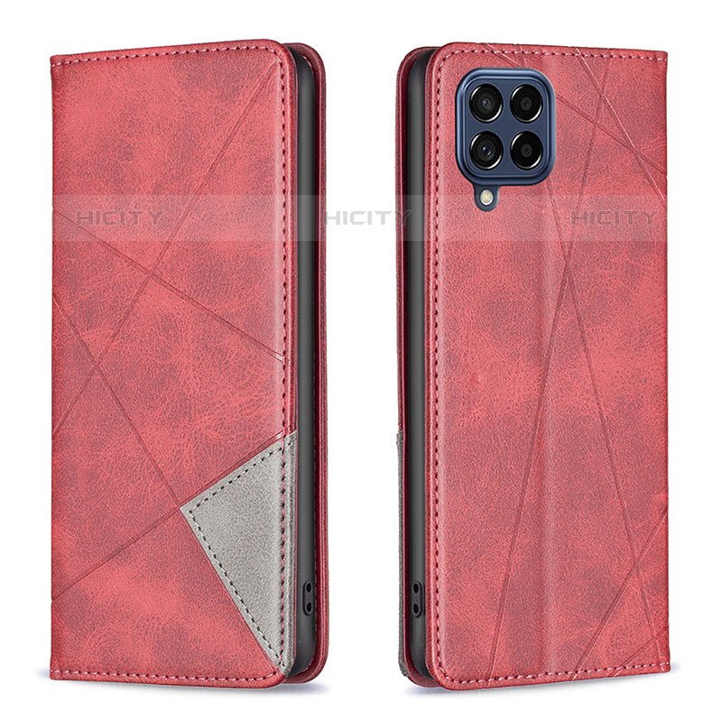 Handytasche Stand Schutzhülle Flip Leder Hülle B07F für Samsung Galaxy M53 5G Rot