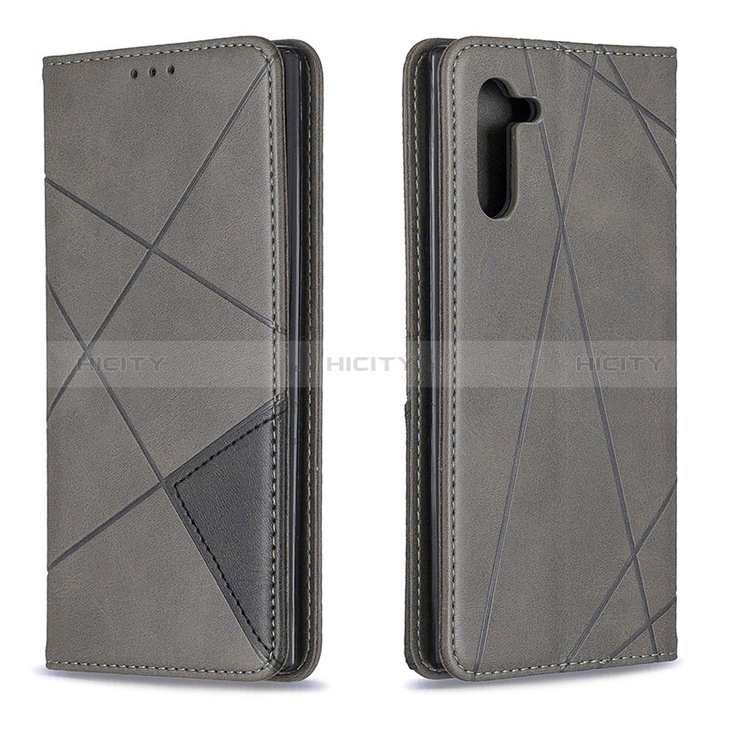 Handytasche Stand Schutzhülle Flip Leder Hülle B07F für Samsung Galaxy Note 10 5G Grau