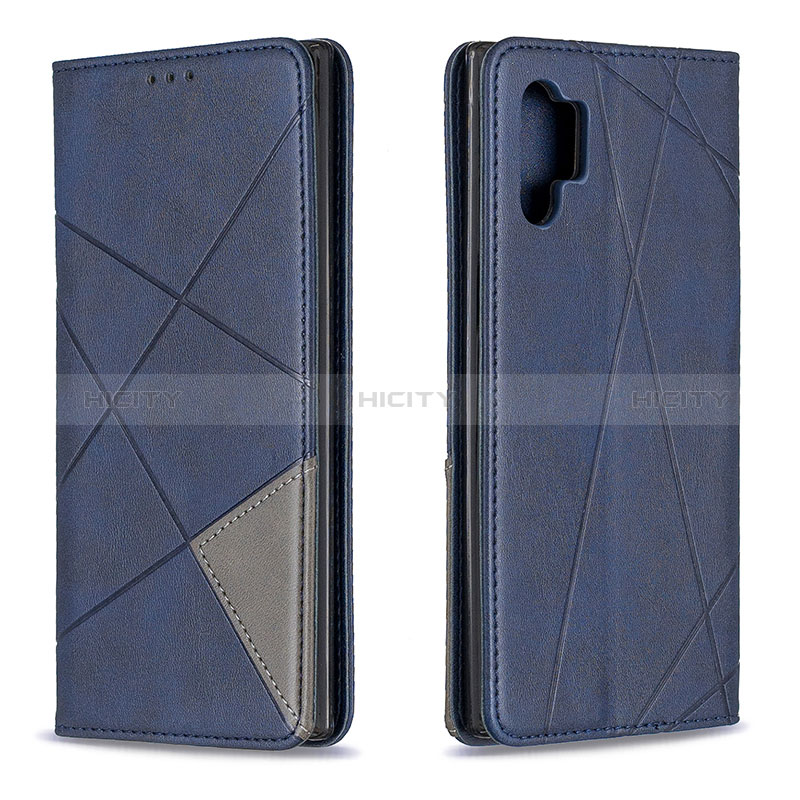 Handytasche Stand Schutzhülle Flip Leder Hülle B07F für Samsung Galaxy Note 10 Plus 5G Blau