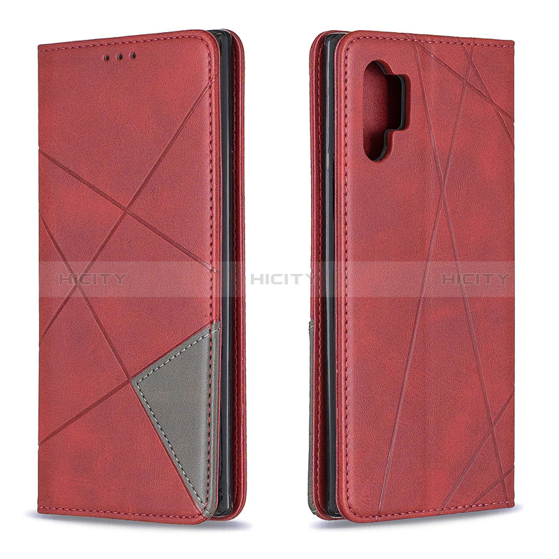 Handytasche Stand Schutzhülle Flip Leder Hülle B07F für Samsung Galaxy Note 10 Plus 5G Rot Plus