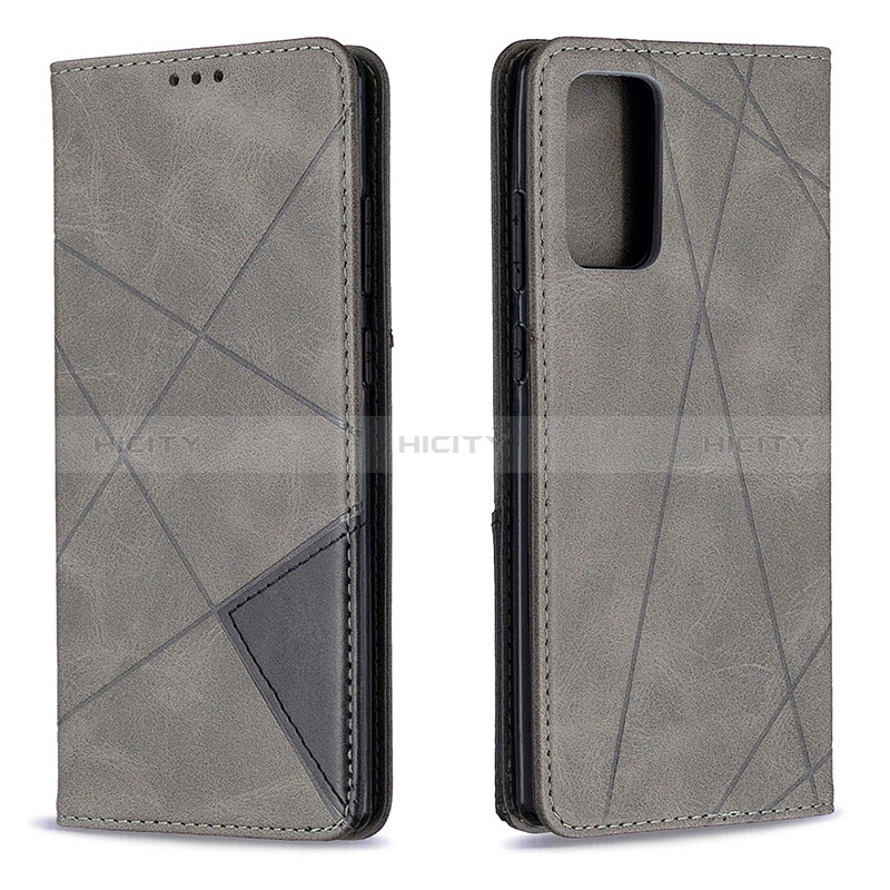 Handytasche Stand Schutzhülle Flip Leder Hülle B07F für Samsung Galaxy Note 20 5G Grau Plus