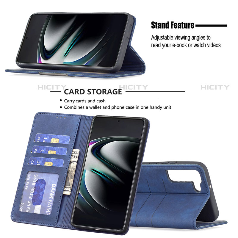 Handytasche Stand Schutzhülle Flip Leder Hülle B07F für Samsung Galaxy S21 FE 5G groß