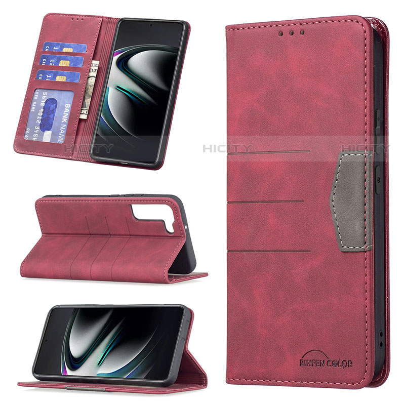 Handytasche Stand Schutzhülle Flip Leder Hülle B07F für Samsung Galaxy S21 FE 5G groß