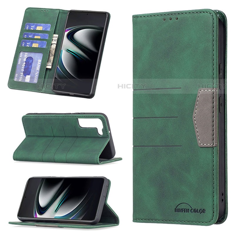 Handytasche Stand Schutzhülle Flip Leder Hülle B07F für Samsung Galaxy S21 FE 5G groß