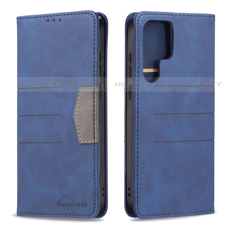 Handytasche Stand Schutzhülle Flip Leder Hülle B07F für Samsung Galaxy S21 Ultra 5G Blau Plus