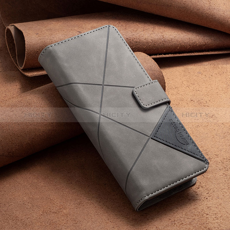 Handytasche Stand Schutzhülle Flip Leder Hülle B07F für Samsung Galaxy Z Fold3 5G Grau