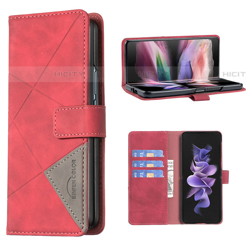 Handytasche Stand Schutzhülle Flip Leder Hülle B07F für Samsung Galaxy Z Fold4 5G groß