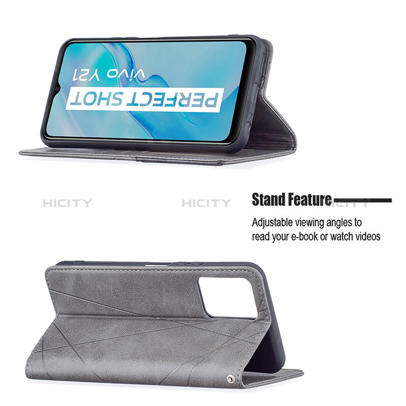 Handytasche Stand Schutzhülle Flip Leder Hülle B07F für Vivo Y21