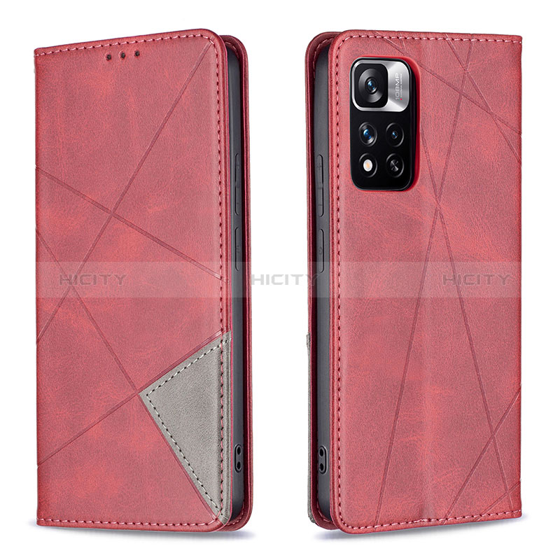 Handytasche Stand Schutzhülle Flip Leder Hülle B07F für Xiaomi Mi 11i 5G (2022) Rot