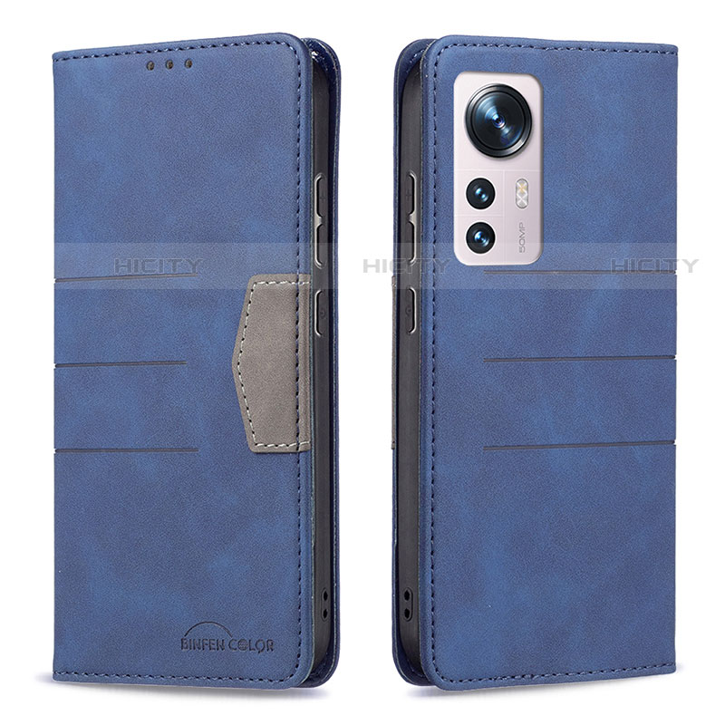 Handytasche Stand Schutzhülle Flip Leder Hülle B07F für Xiaomi Mi 12X 5G Blau Plus