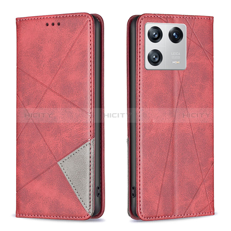 Handytasche Stand Schutzhülle Flip Leder Hülle B07F für Xiaomi Mi 13 5G Rot