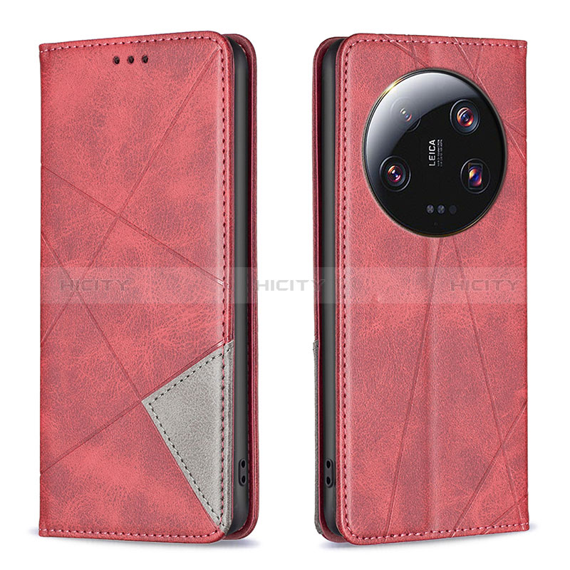 Handytasche Stand Schutzhülle Flip Leder Hülle B07F für Xiaomi Mi 13 Ultra 5G Rot