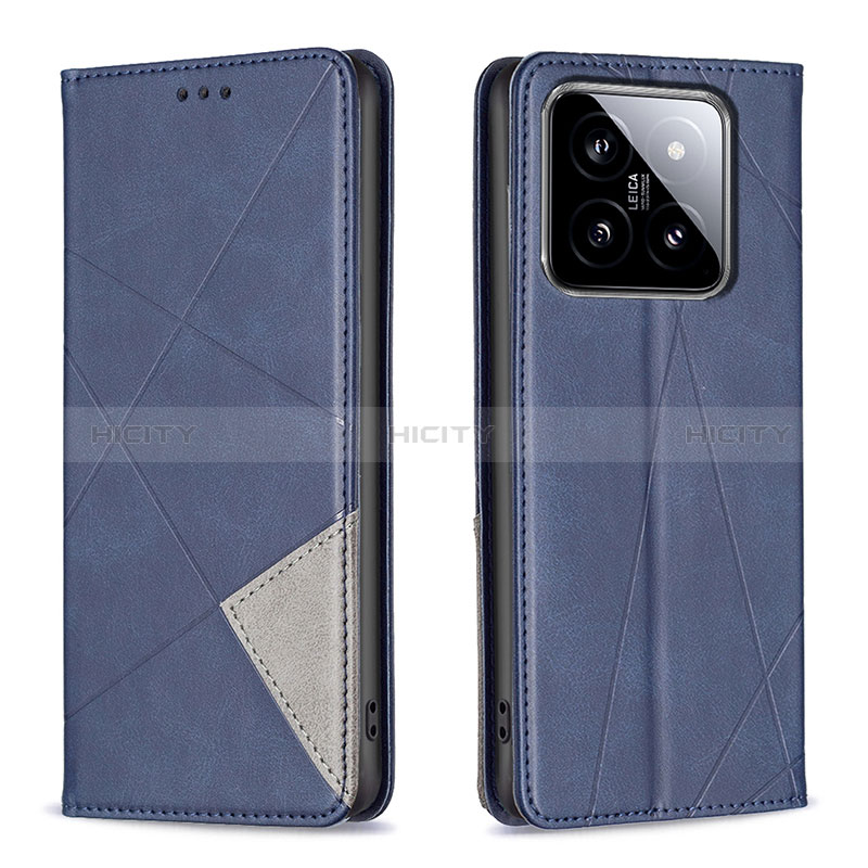 Handytasche Stand Schutzhülle Flip Leder Hülle B07F für Xiaomi Mi 14 5G Blau