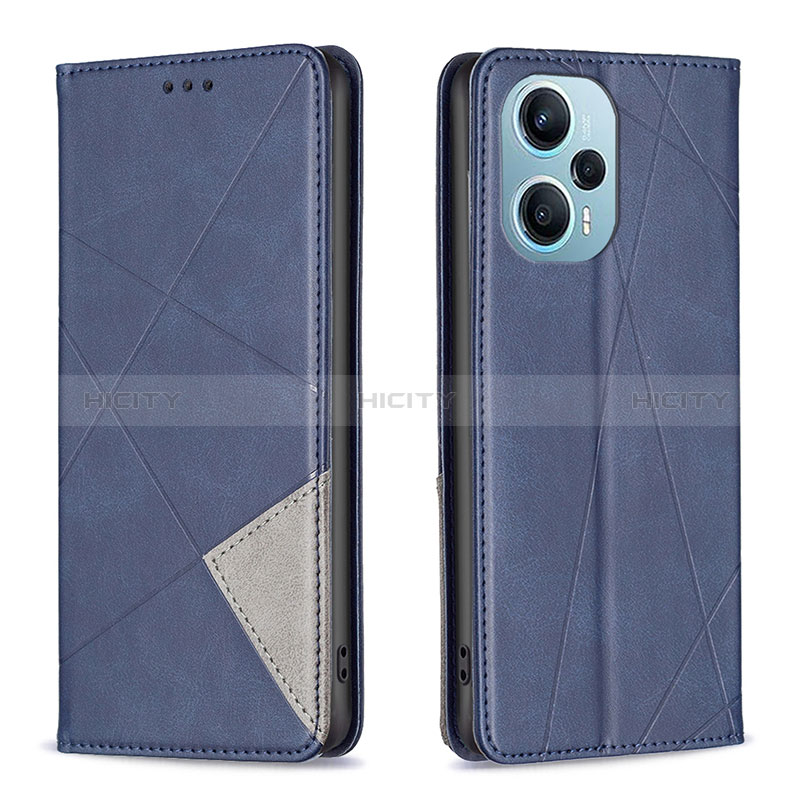 Handytasche Stand Schutzhülle Flip Leder Hülle B07F für Xiaomi Poco F5 5G Blau