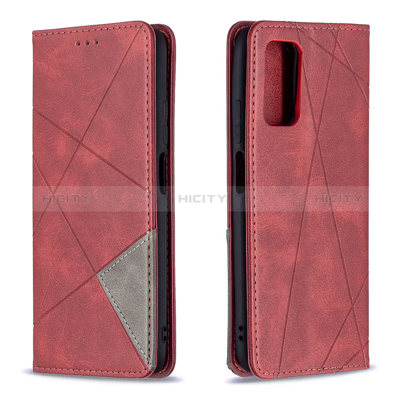 Handytasche Stand Schutzhülle Flip Leder Hülle B07F für Xiaomi Poco M3 Rot Plus