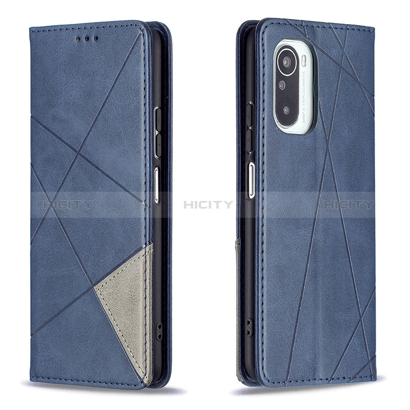 Handytasche Stand Schutzhülle Flip Leder Hülle B07F für Xiaomi Redmi K40 Pro+ Plus 5G Blau Plus