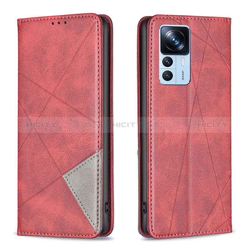 Handytasche Stand Schutzhülle Flip Leder Hülle B07F für Xiaomi Redmi K50 Ultra 5G Rot Plus