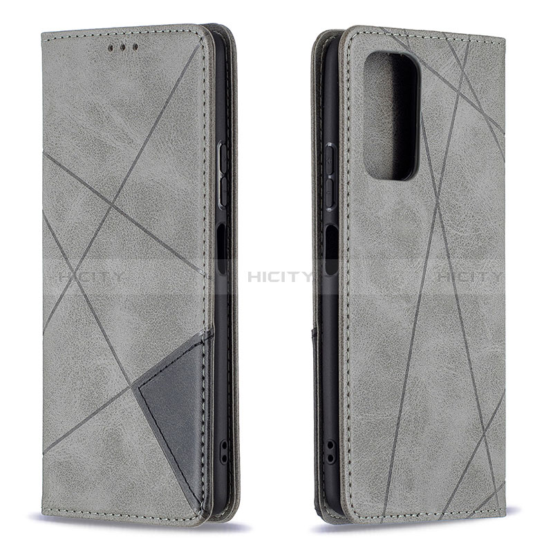 Handytasche Stand Schutzhülle Flip Leder Hülle B07F für Xiaomi Redmi Note 10 Pro 4G Grau