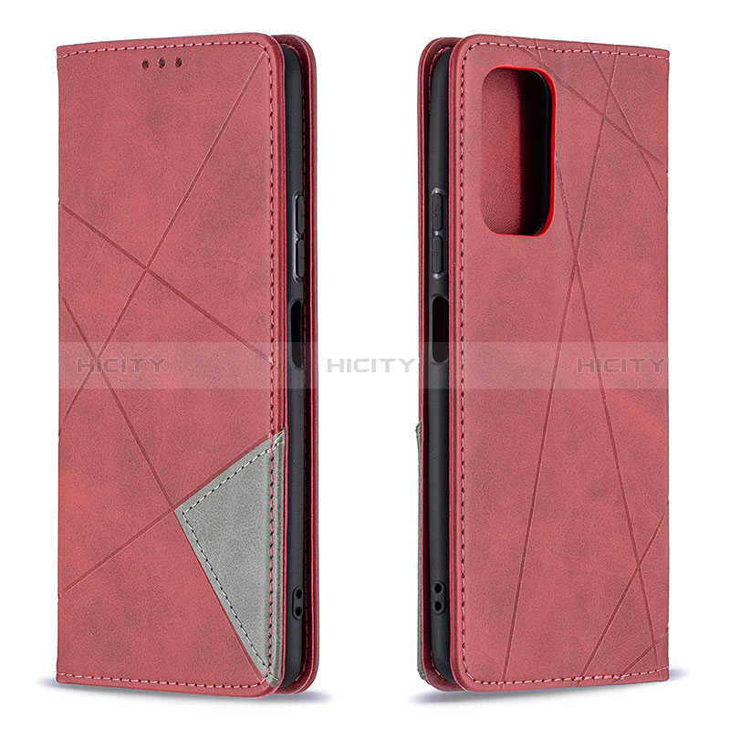 Handytasche Stand Schutzhülle Flip Leder Hülle B07F für Xiaomi Redmi Note 10 Pro 4G Rot Plus