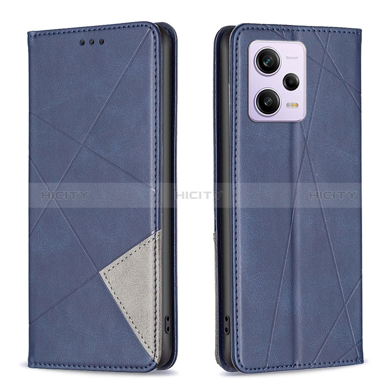 Handytasche Stand Schutzhülle Flip Leder Hülle B07F für Xiaomi Redmi Note 12 Explorer Blau