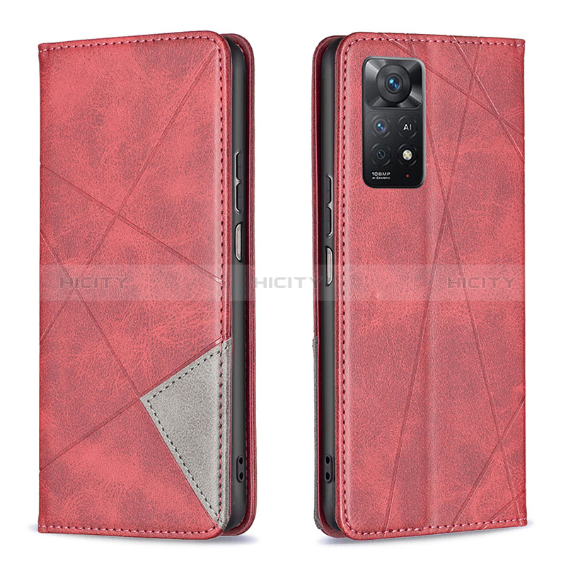 Handytasche Stand Schutzhülle Flip Leder Hülle B07F für Xiaomi Redmi Note 12 Pro 4G Rot