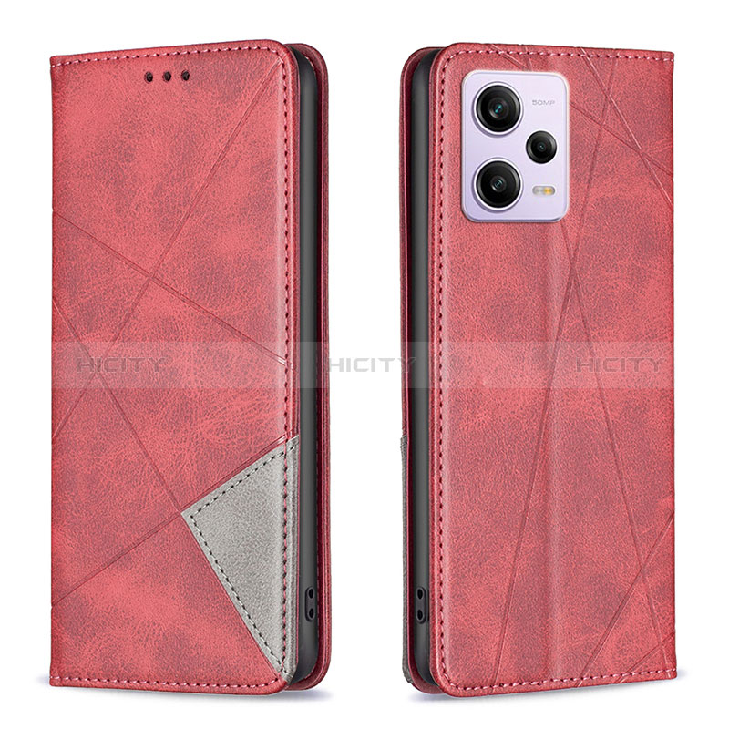 Handytasche Stand Schutzhülle Flip Leder Hülle B07F für Xiaomi Redmi Note 12 Pro 5G Rot