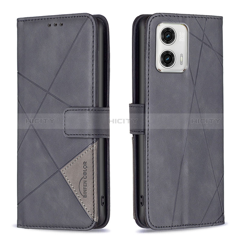 Handytasche Stand Schutzhülle Flip Leder Hülle B08F für Motorola Moto G73 5G groß