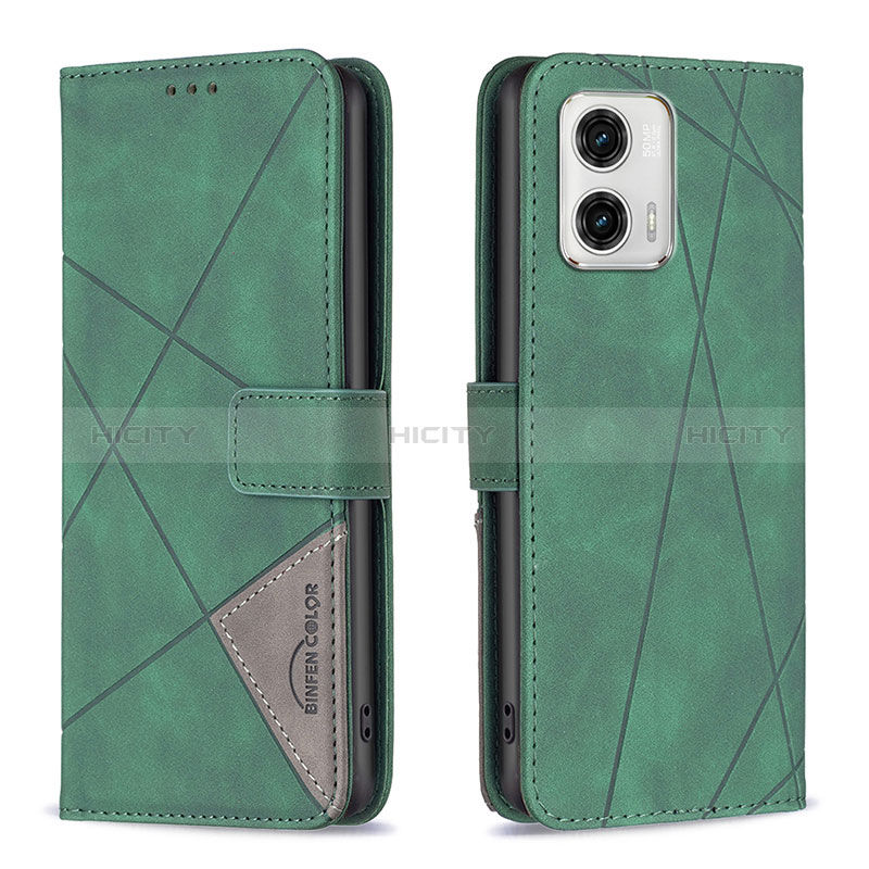 Handytasche Stand Schutzhülle Flip Leder Hülle B08F für Motorola Moto G73 5G