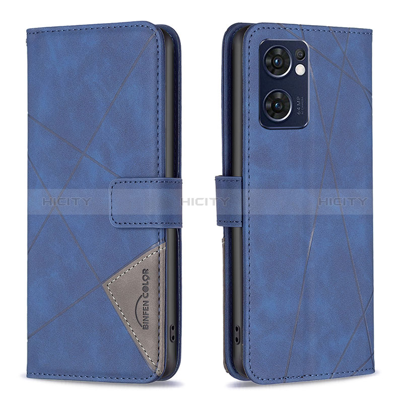 Handytasche Stand Schutzhülle Flip Leder Hülle B08F für OnePlus Nord CE 2 5G Blau Plus