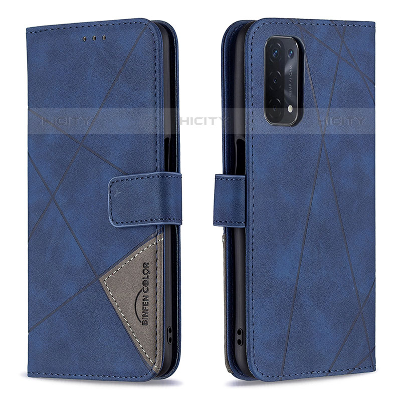 Handytasche Stand Schutzhülle Flip Leder Hülle B08F für OnePlus Nord N200 5G Blau