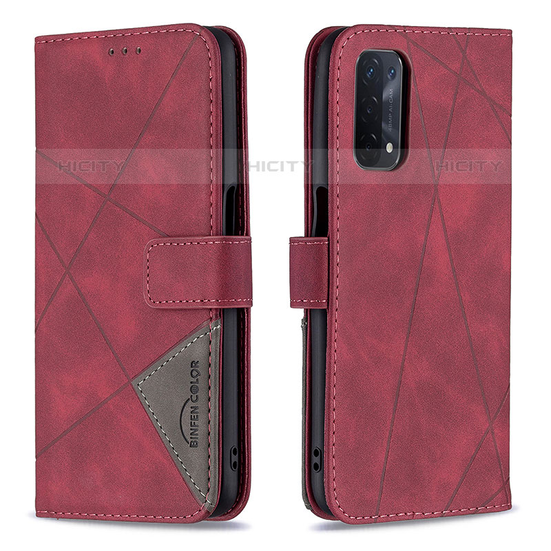 Handytasche Stand Schutzhülle Flip Leder Hülle B08F für OnePlus Nord N200 5G Rot