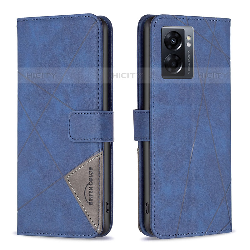 Handytasche Stand Schutzhülle Flip Leder Hülle B08F für OnePlus Nord N300 5G Blau Plus