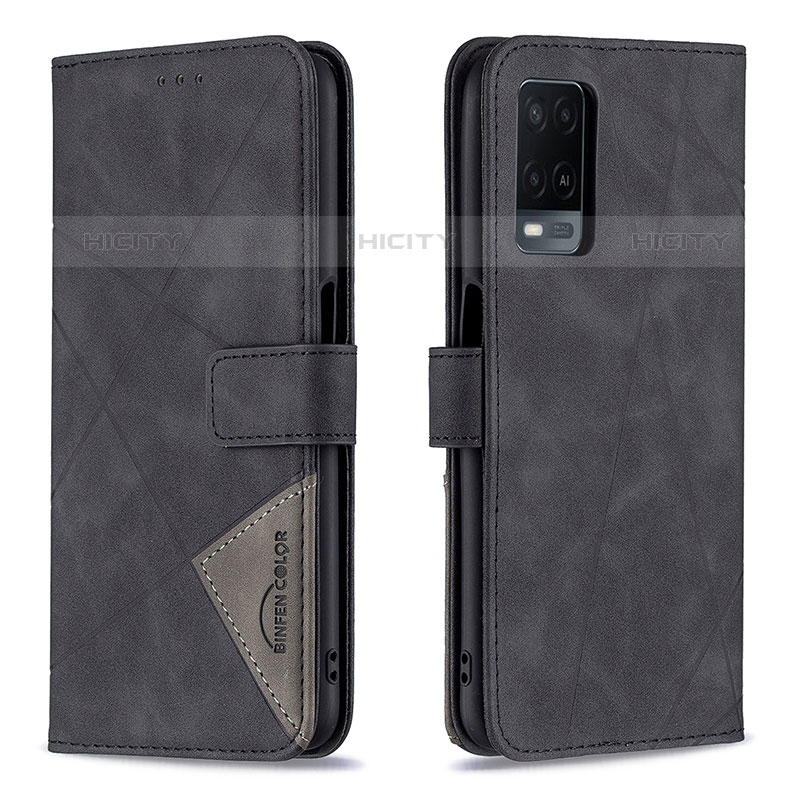 Handytasche Stand Schutzhülle Flip Leder Hülle B08F für Oppo A54 4G groß