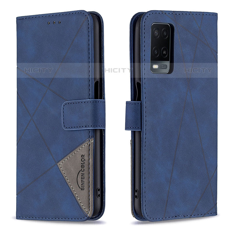 Handytasche Stand Schutzhülle Flip Leder Hülle B08F für Oppo A54 4G