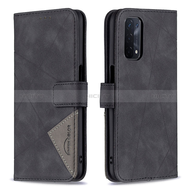 Handytasche Stand Schutzhülle Flip Leder Hülle B08F für Oppo A54 5G groß