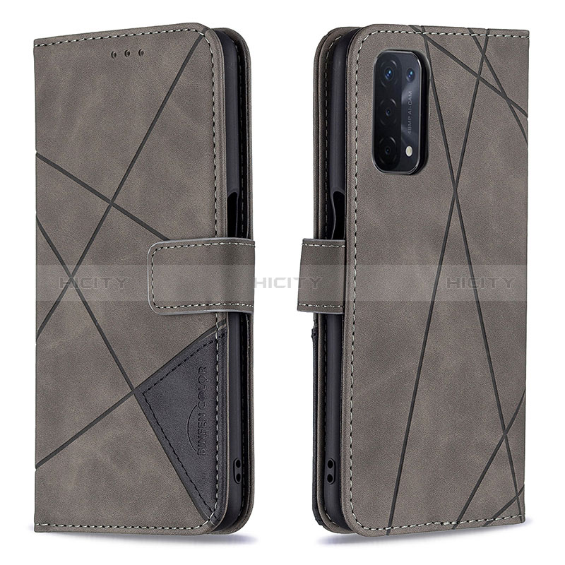 Handytasche Stand Schutzhülle Flip Leder Hülle B08F für Oppo A54 5G