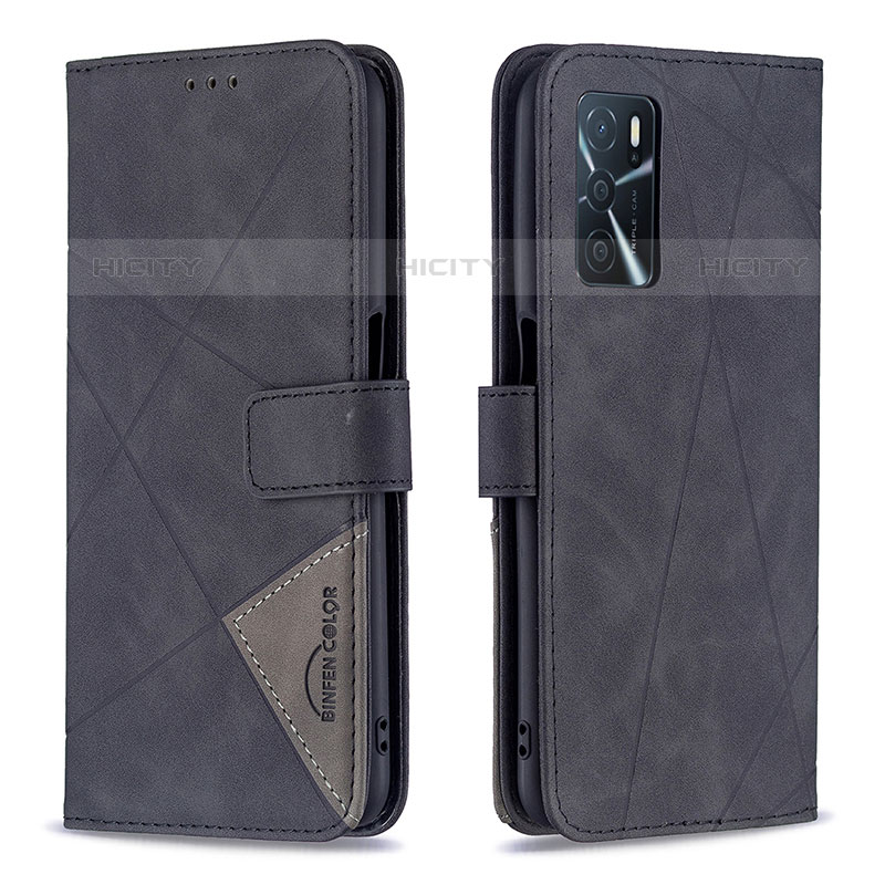 Handytasche Stand Schutzhülle Flip Leder Hülle B08F für Oppo A54s groß