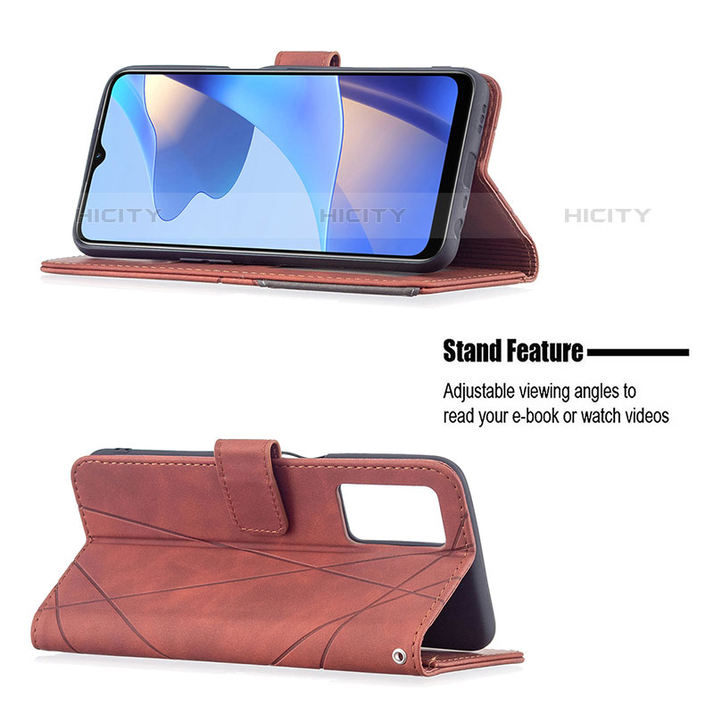 Handytasche Stand Schutzhülle Flip Leder Hülle B08F für Oppo A54s groß