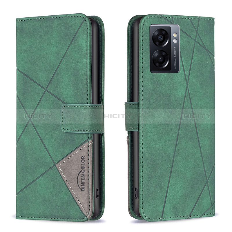 Handytasche Stand Schutzhülle Flip Leder Hülle B08F für Oppo A77 5G groß