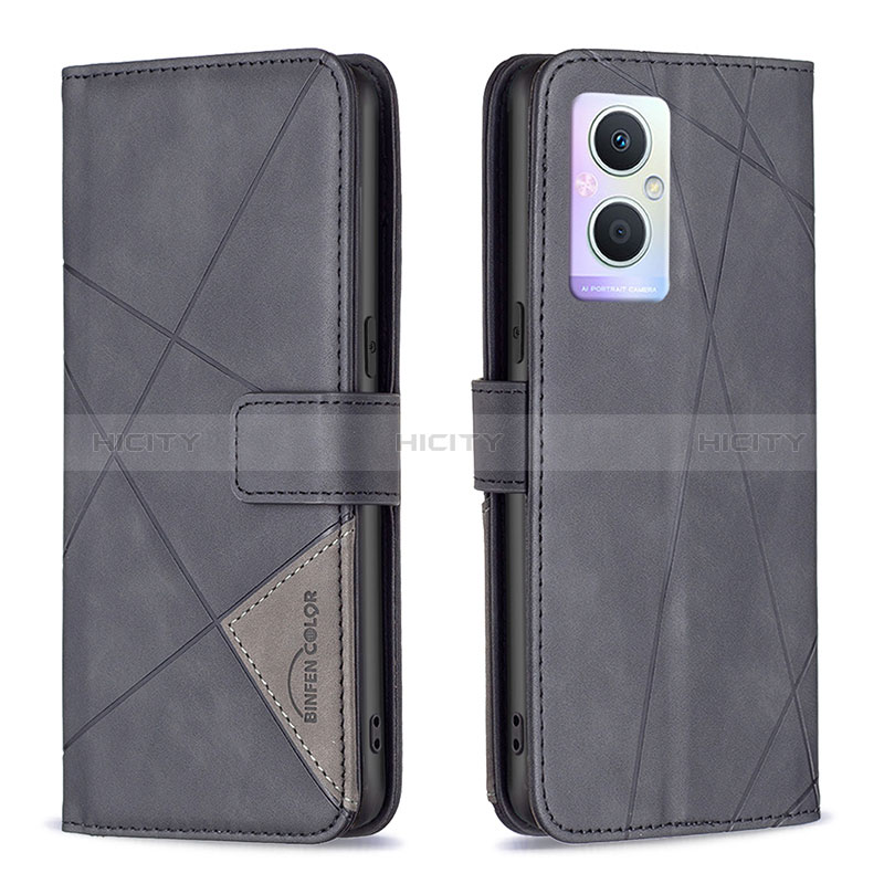 Handytasche Stand Schutzhülle Flip Leder Hülle B08F für Oppo A96 5G