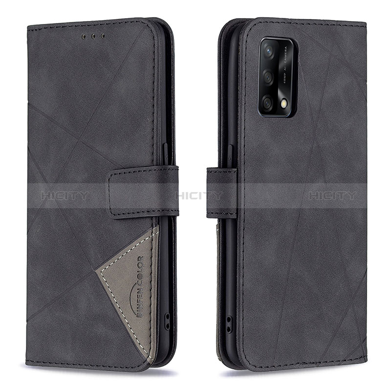 Handytasche Stand Schutzhülle Flip Leder Hülle B08F für Oppo F19 groß