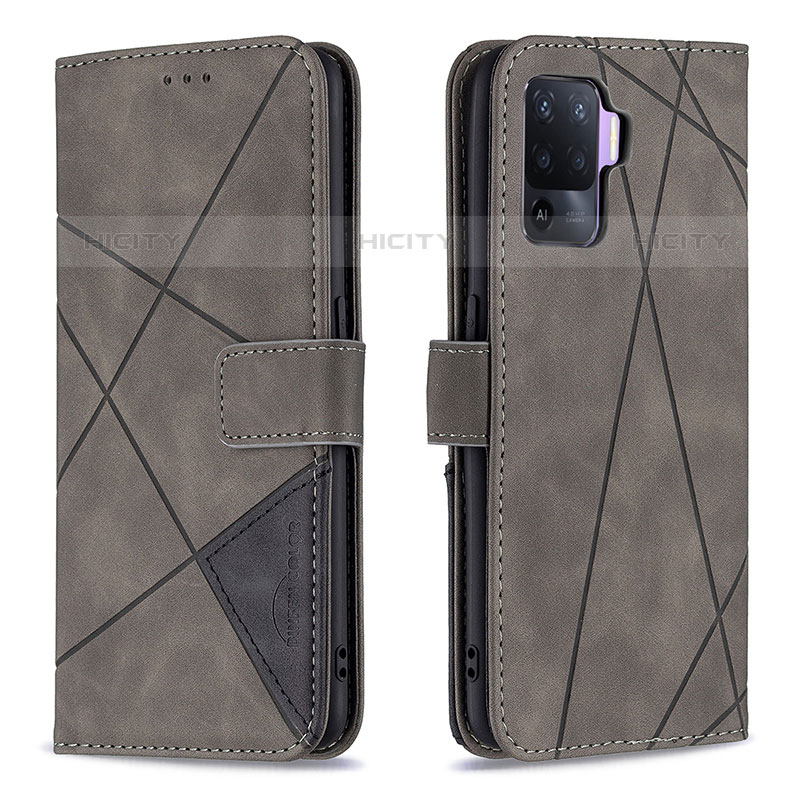 Handytasche Stand Schutzhülle Flip Leder Hülle B08F für Oppo F19 Pro groß