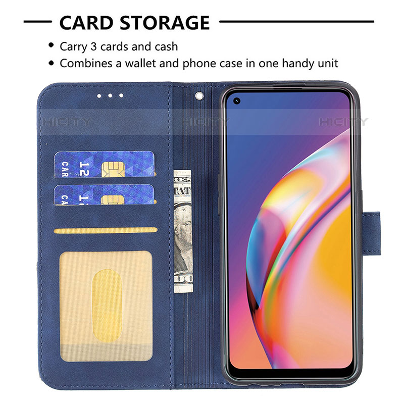 Handytasche Stand Schutzhülle Flip Leder Hülle B08F für Oppo F19 Pro